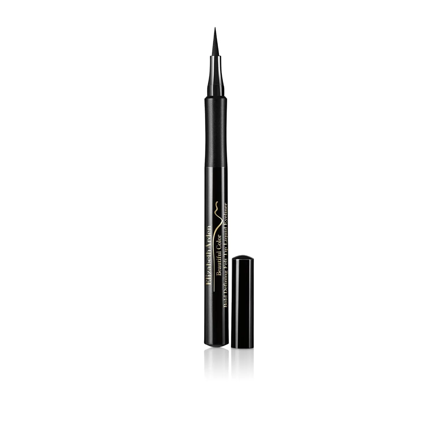 Elizabeth Arden Beautiful Color Bold Defining Felt Tip Liquid Eyeliner, Seriously Black, 0.41 oz.