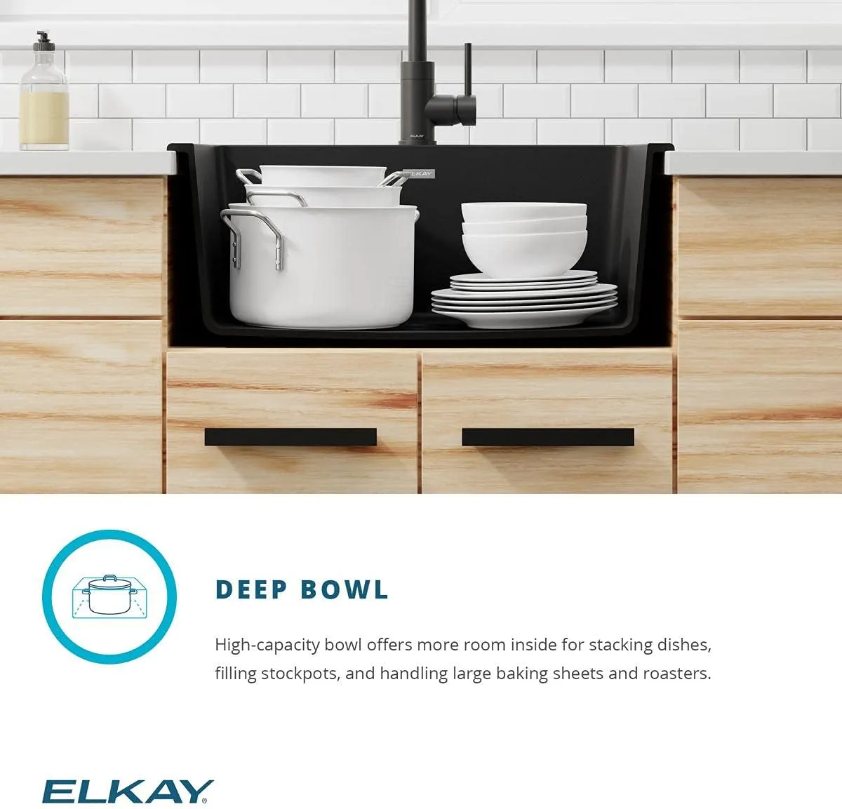Elkay ELG2522WH0 Quartz Classic Single Bowl Drop-in Sink, White