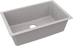 Elkay ELGRU13022GS0 Elkay Quartz Classic 29-1/2" x 18-3/4" x 9-1/2", Single Bowl Undermount Sink, Greystone