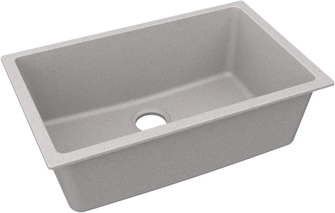 Elkay ELGRU13022GS0 Elkay Quartz Classic 29-1/2" x 18-3/4" x 9-1/2", Single Bowl Undermount Sink, Greystone