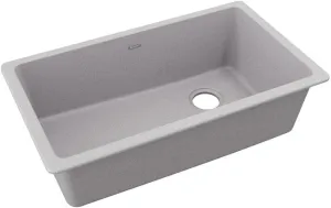 Elkay ELGU13322GS0 Quartz Classic Single Bowl Undermount Sink, Greystone