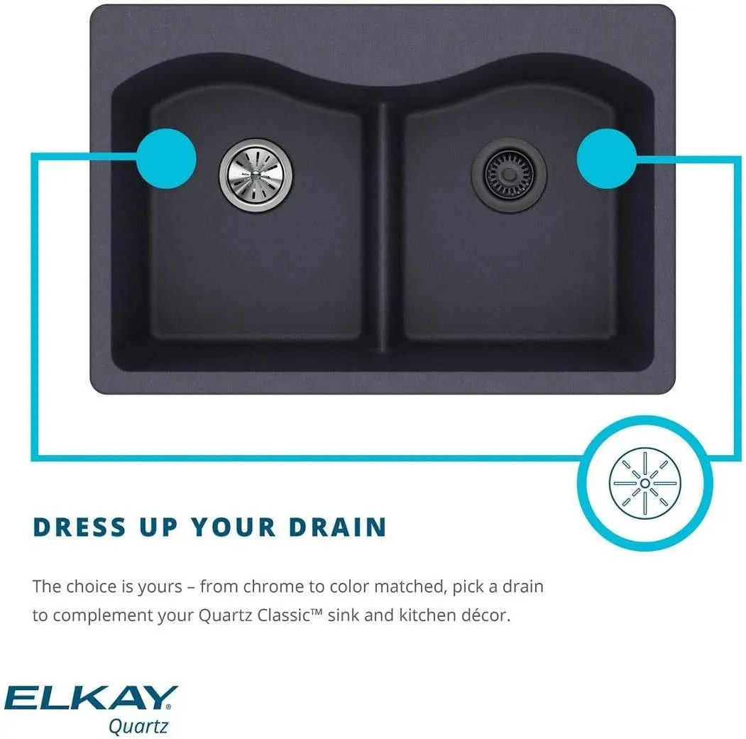 Elkay Quartz Classic ELG1616GS0 Greystone Single Bowl Dual Mount Bar Sink