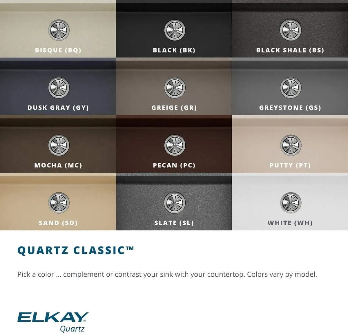 Elkay Quartz Classic ELG1616GS0 Greystone Single Bowl Dual Mount Bar Sink