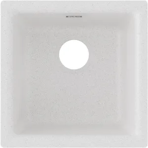 Elkay Quartz Classic ELG1616WH0 White Single Bowl Dual Mount Bar Sink