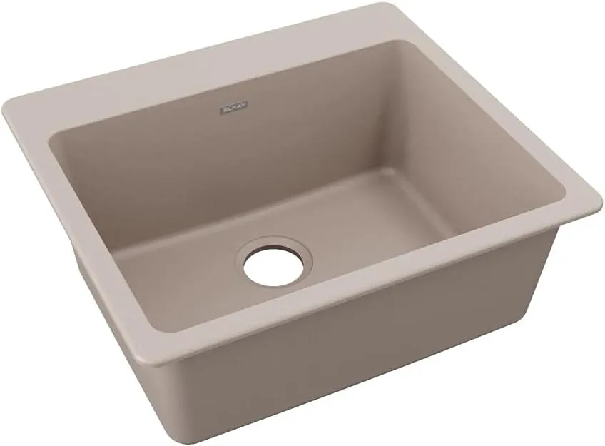 Elkay Quartz Classic ELG2522GR0 Greige Single Bowl Top Mount Sink