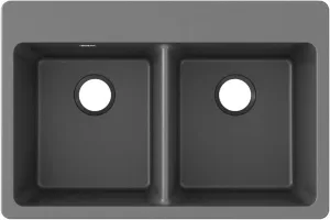 Elkay Quartz Classic ELG3322GY0 Dusk Gray Equal Double Bowl Top Mount Sink