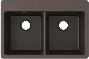 Elkay Quartz Classic ELG3322MC0 Mocha Equal Double Bowl Top Mount Sink