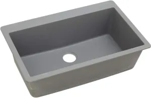Elkay Quartz Classic ELGR13322GS0 Greystone Single Bowl Top Mount Sink