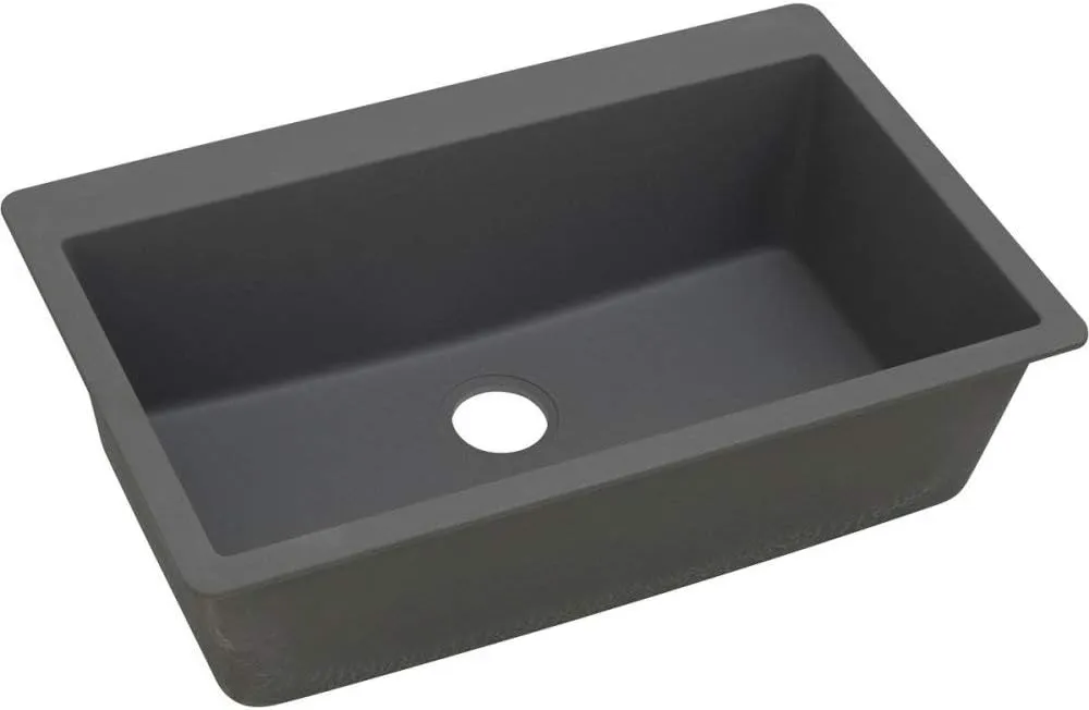 Elkay Quartz Classic ELGR13322GY0 Dusk Gray Single Bowl Top Mount Sink