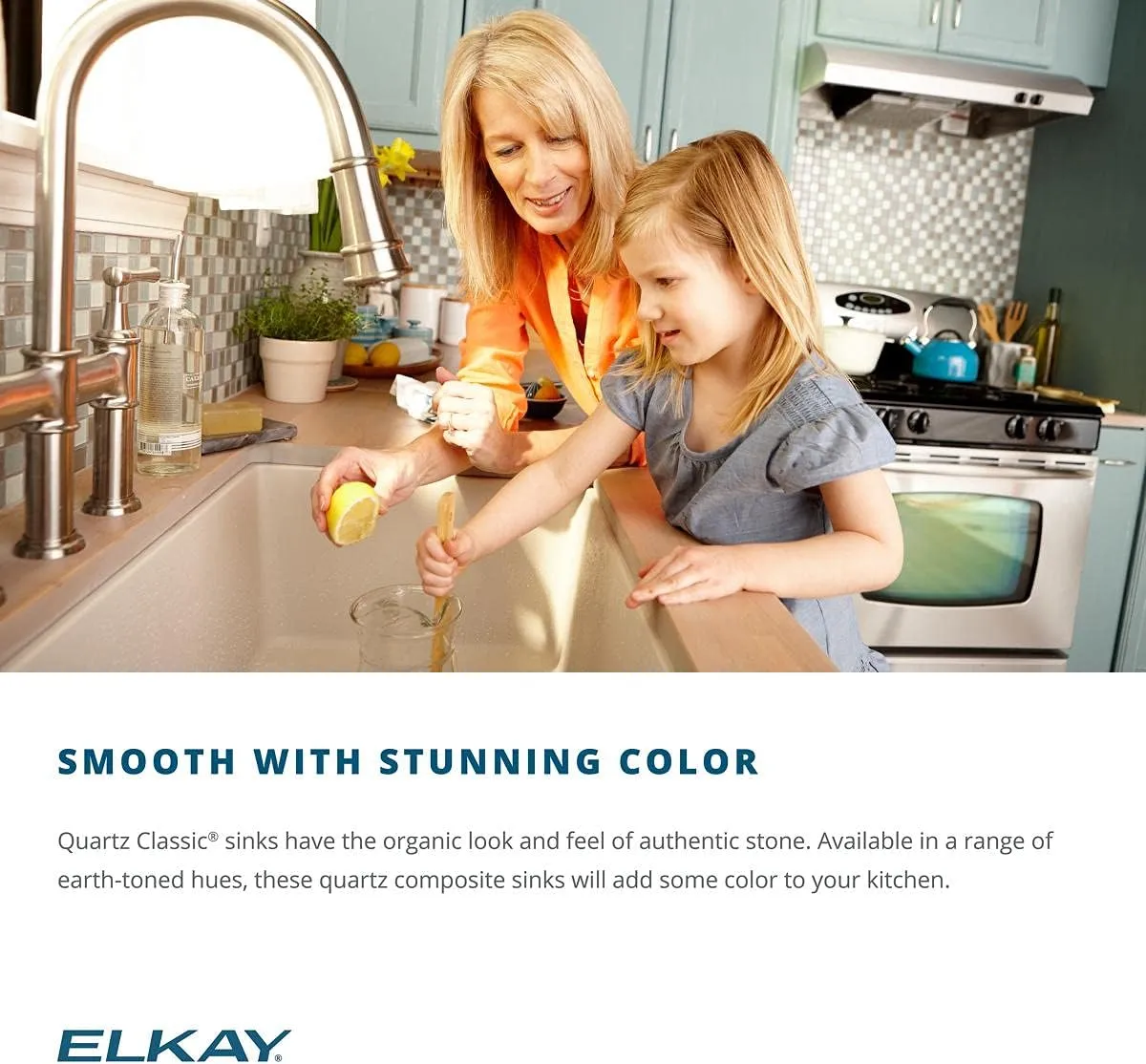 Elkay Quartz Classic ELGRU13322BK0C 33" Single Bowl Undermount Sink Kit, Black