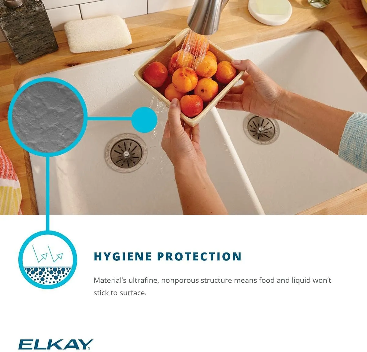 Elkay Quartz Classic ELGRU13322BK0C 33" Single Bowl Undermount Sink Kit, Black