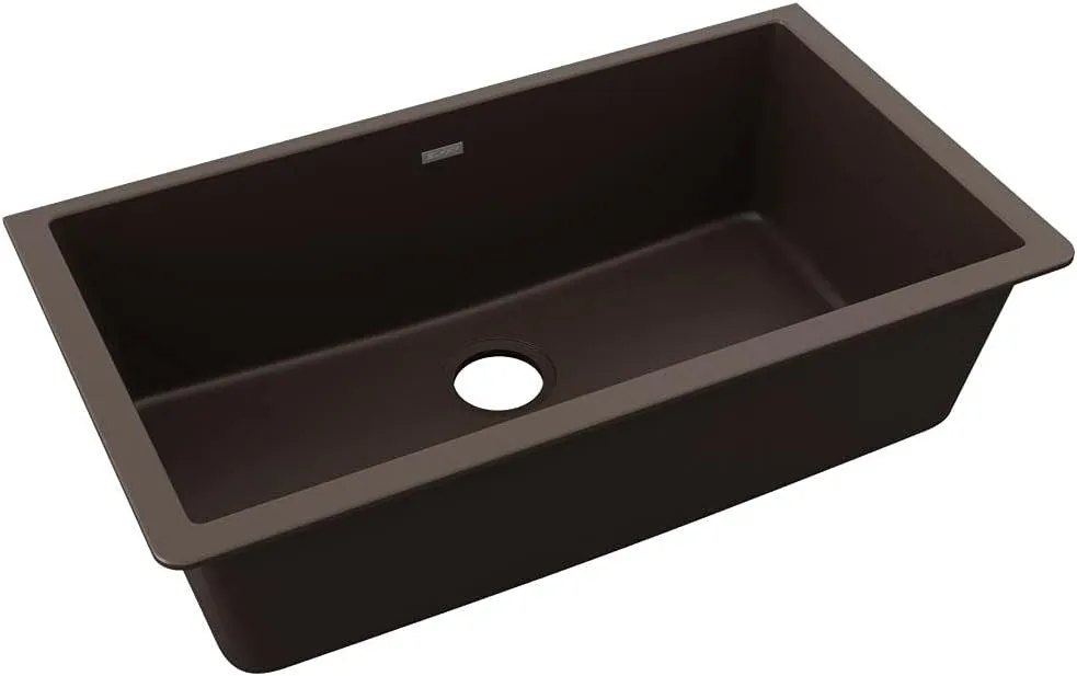 Elkay Quartz Classic ELGRU13322MC0 Mocha Single Bowl Undermount Sink