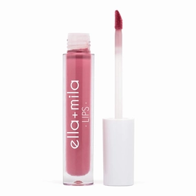 ella mila Laced Up Nude Mauve Pink Liquid Lipstick - Moisturizing Pink Lipstick with Creamy Finish - Lightweight, Non-Sticky & Long Lasting Lipstick with Vitamin E - Cruelty-Free (0.13 fl oz)