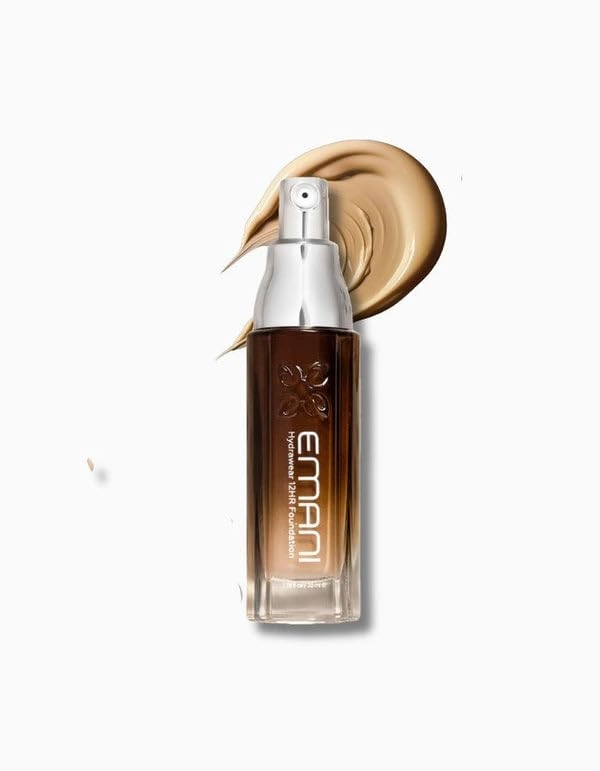 Emani HydraWear Brightening Foundation – Buildable Coverage, Safe for Sensitive Skin – Long-Lasting Hydration, Hyaluronic Acid, Silicone Free, Vegan and Cruelty-Free, Golden Amber