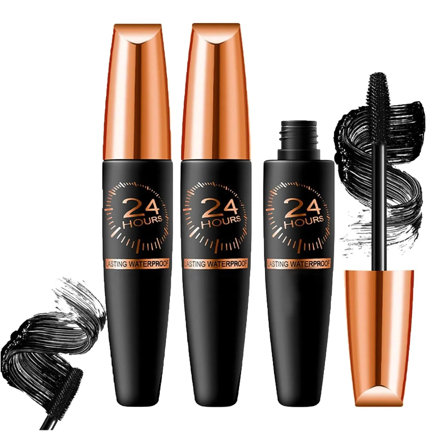 Emboadlie Mascara | Embroidery Mascara | Waterproof Silk Fibre Thick Lengthening Mascara | 4d Silk Fiber Lash Mascara | Lengthening Thickening Softer Fuller Lashes Mascara (2pcs)