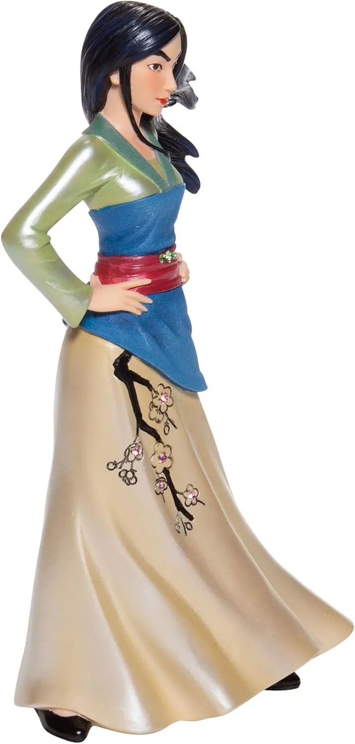 Enesco Disney Showcase Couture de Force Mulan Figurine, 8.07 Inch, Multicolor