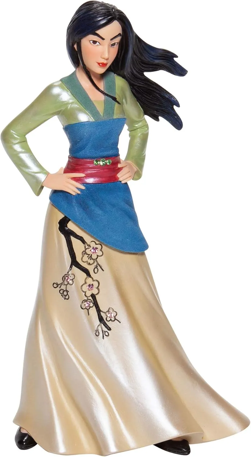 Enesco Disney Showcase Couture de Force Mulan Figurine, 8.07 Inch, Multicolor