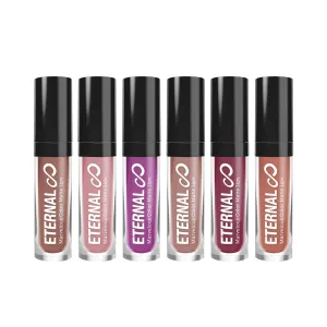Eternal Marvelous Color Matte Lips Nude Velvet Liquid Lipstick Pack of 6 – Soft Matte Lip Cream for Long-lasting Makeup, 0.13 Oz each