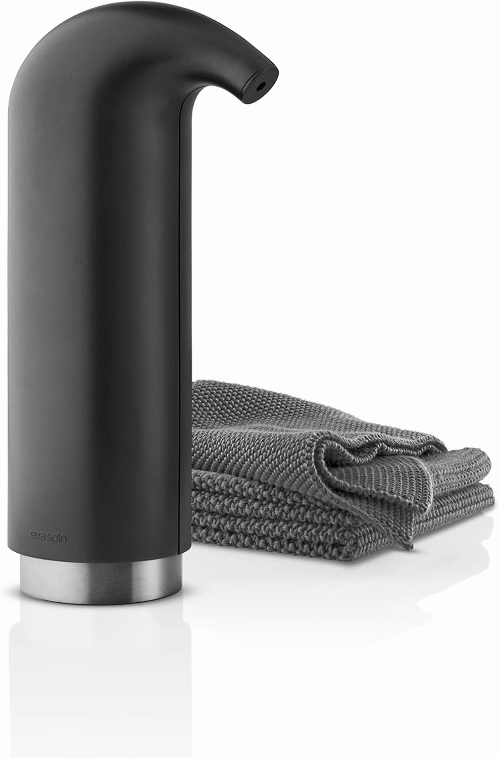 Eva Solo | Liquid Soap Squeeze Dispenser | Decorative Soft Silicone Dispenser | Danish Design & Functionality | Black