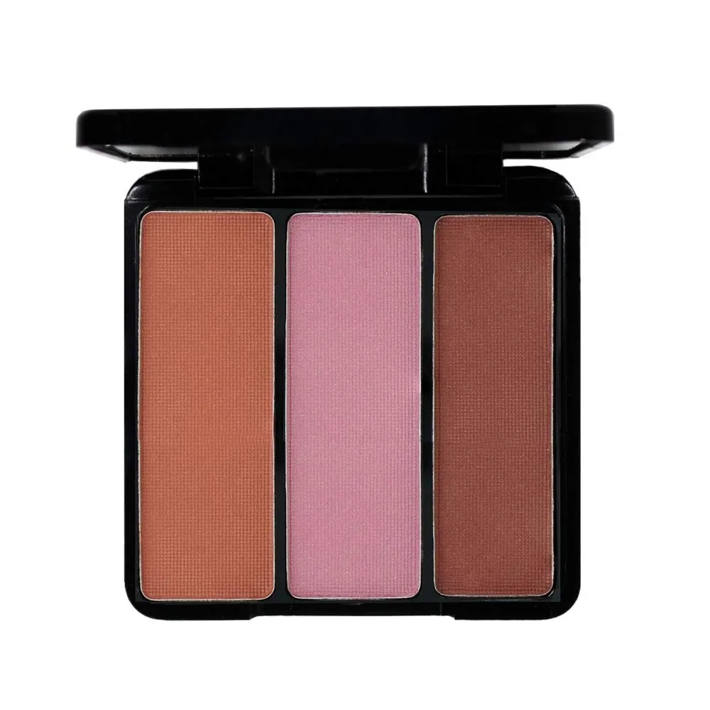 EVE PEARL 5 Pcs Full Coverage Face, Cheek And Lip Collection Skin Care Makeup Complete Set of Foundation Blush Lipstick with Professional Brushes (Tan)