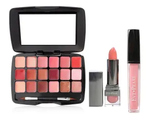 EVE PEARL Ultimate Hydrating Lip Set Lipstick Makeup Kit Lip Palette 18 Colors Matte Nude Lip Gloss Long Lasting Moisturizing Lipstick