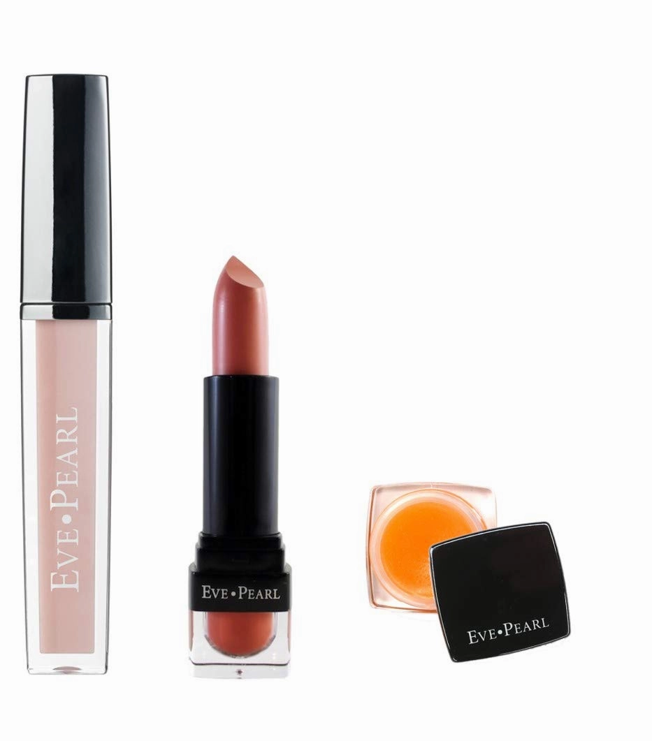 EVE PEARL 3 Pcs Love Your Lips Collection Rich Nude Color Lip Gloss Vitamin E Moisturize Nourish Dail Lipcare Treatment Long Lasting Lipstick Lip Color Kit