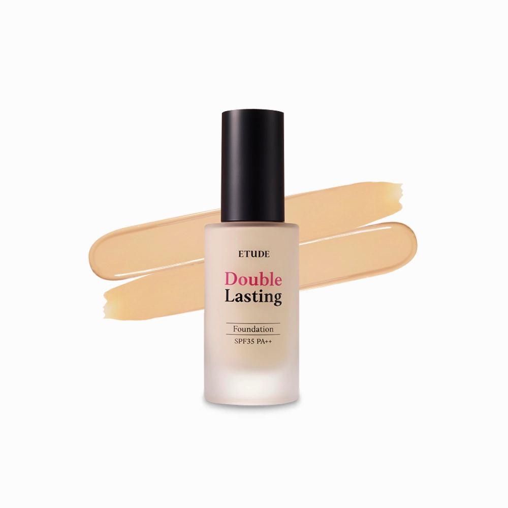 Experience Flawless Radiance with Double Lasting Foundation in Honey Sand No.23W1 | Etude House