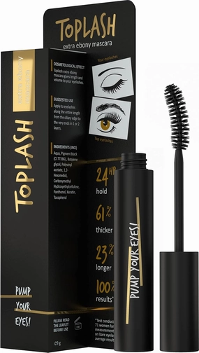 Extra Ebony Mascara with Keratin, Panthenol and Vitamin E
