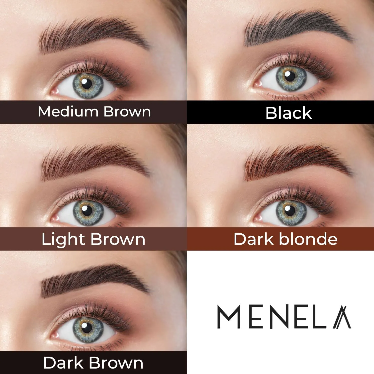 Eyebrow Henna Tint - Light Brown Brow Dye with Bamboo Extract for Fuller, Defined Brows - 2.5g Henna & 15ml Fixer - Easy-to-Use Eyebrow Tinting Kit