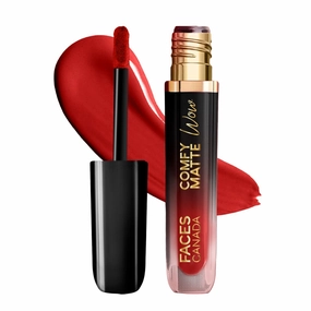 FAC.ESCANADA Comfy Matte Wow Liquid Lipstick Ruby Rouge 03 3.8ml | One Swipe Application | Highly Pigmented | Comfortable Wear | Glides Smoothly | Long Lasting | Transferproof