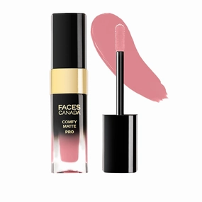 FACE'S.CANADA Comfy Matte Pro Liquid Lipstick - Blush Berry 18, 5.5 ml | 10HR Longstay | Intense Color | Macadamia Oil & Olive Butter Infused | Lightweight Super Smooth | No Dryness | No Alcohol