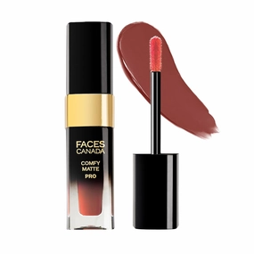 FACE'S.CANADA Comfy Matte Pro Liquid Lipstick - Brick Brown 08, 5.5 ml | 10HR Longstay | Intense Color | Macadamia Oil & Olive Butter Infused | Lightweight Super Smooth | No Dryness | No Alcohol
