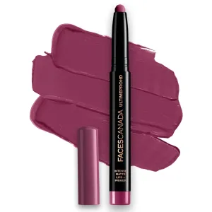 Faces Canada Hd Intense Matte Lipstick, Feather Light Comfort, 10 Hrs Stay, Primer Infused, Flawless Hd Finish, Made In Germany, Brown, Red, Pink, Purple, Nude Lip Color, Mulberry Magic, 0.05 Oz