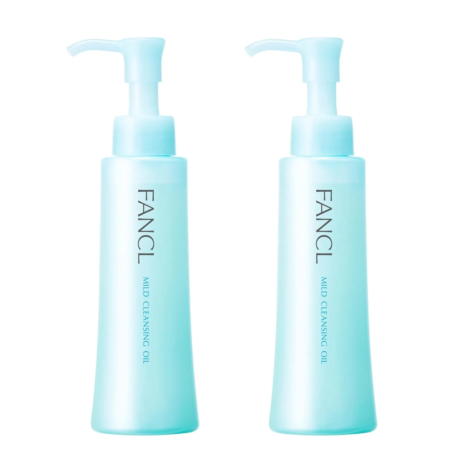 FANCL Mild Cleansing Oil, Japanese Facial Cleansing Oil, Makeup Remover, 100% Preservative Free, Clean Skincare for Sensitive Skin [US Package] (2 Pack, Light Blue)