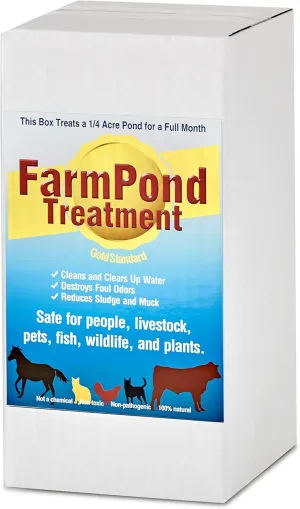 Farm Pond Treatment 80065 Multi Purpose Biological Pond Treatment, Amber liquid and brown powder