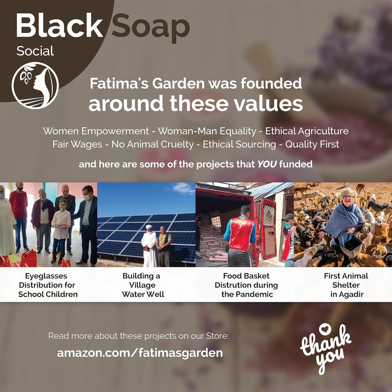 Fatima's Garden Aker Fassi Black Soap - Moisturizing Cleanser, 500g