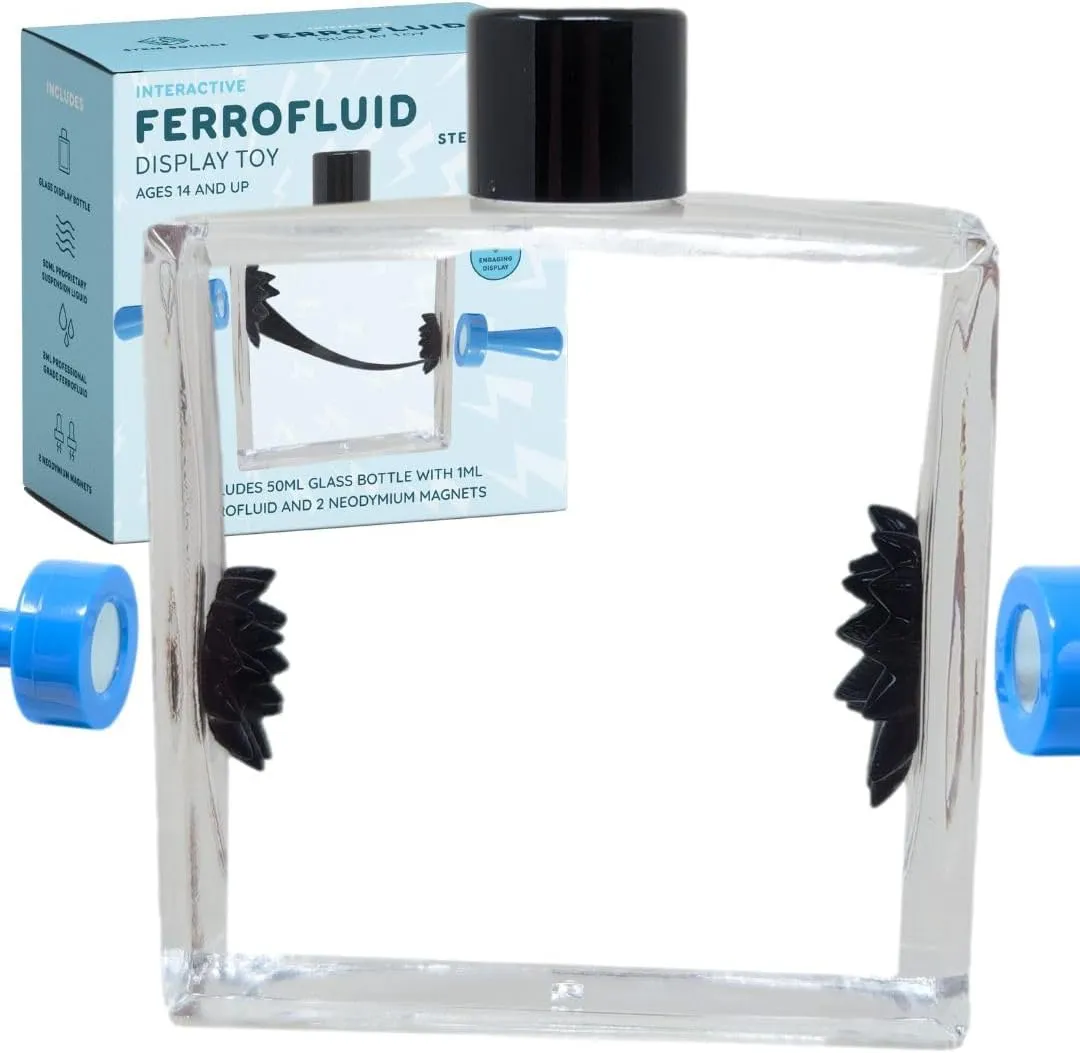 Ferrofluid Magnetic Display Toy – Dancing Ferrofluid Visualizer & Liquid in a Bottle – Interactive Desk Toy with Magnets – STEM Fidget Gift for Kids & Adults – 50ml