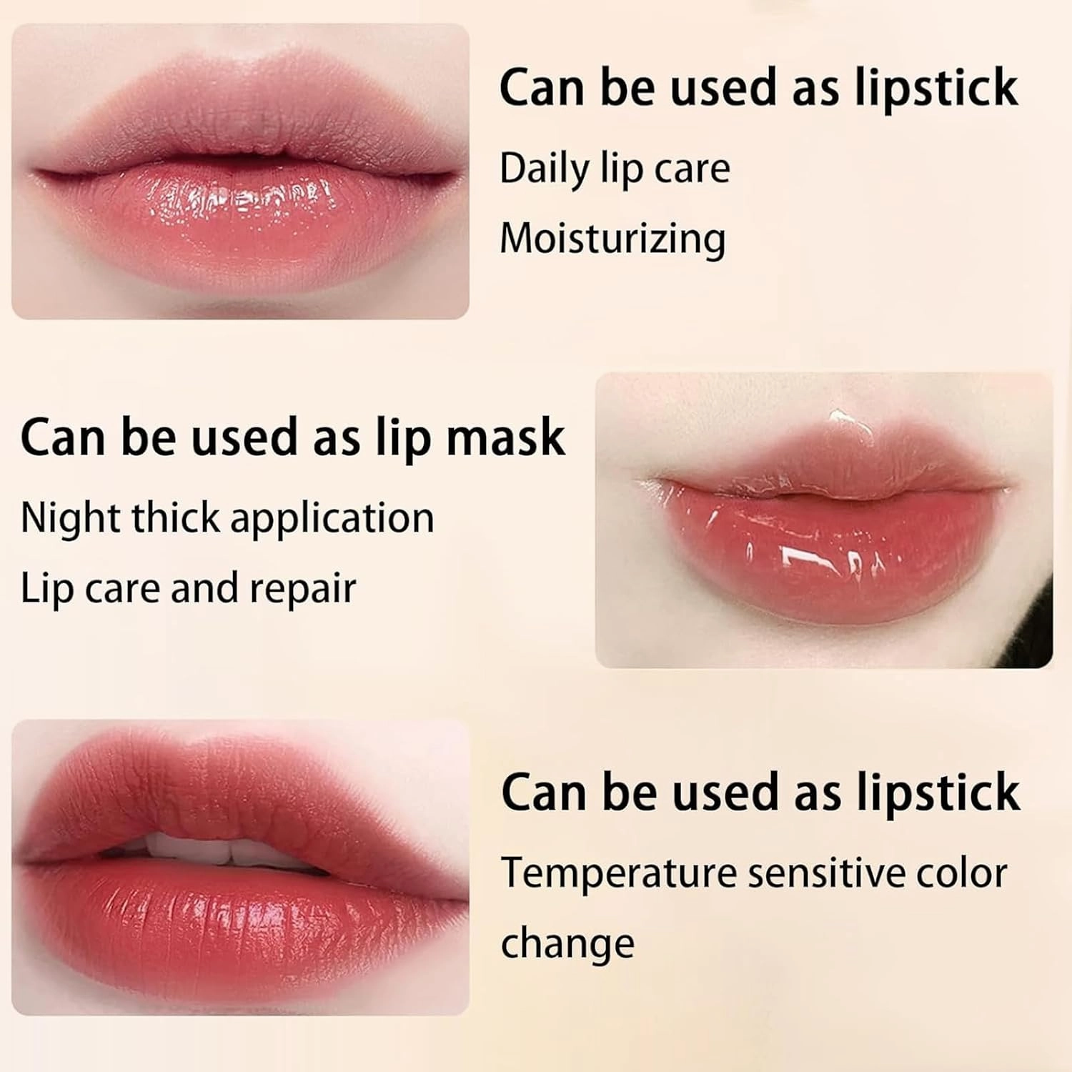 Filgaentrme Lipstick,Hardpointing Clear Lipstick,Remainder Lip stick,Hardpointing Transferproof Color-Changing Lipsticks,Beneficial Lip Stain,24k Gold Color Changing Moisturizing Lip Stain (2)