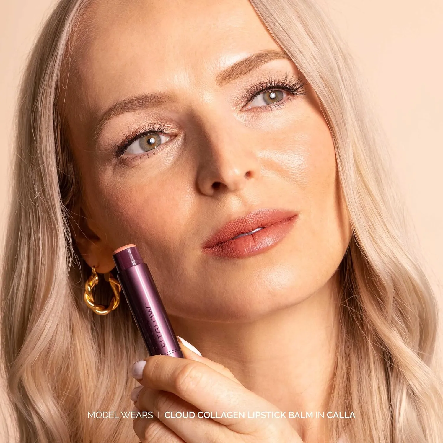 Fitglow Beauty - Cloud Collagen Lipstick Matte Balm | Vegan, Woman-Owned Clean Beauty (Calla, 0.14 oz | 4 g)