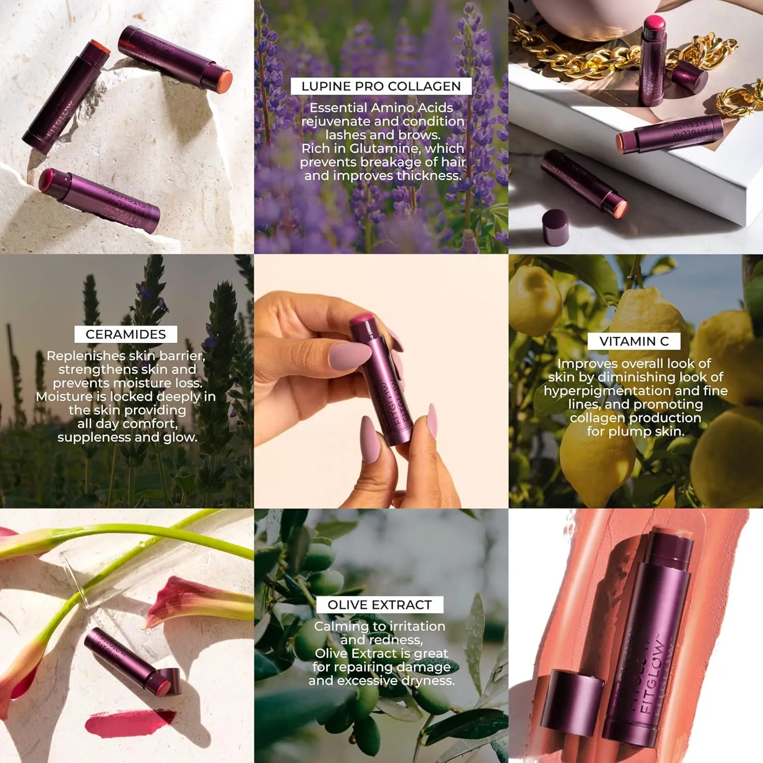 Fitglow Beauty - Cloud Collagen Lipstick Matte Balm | Vegan, Woman-Owned Clean Beauty (Calla, 0.14 oz | 4 g)