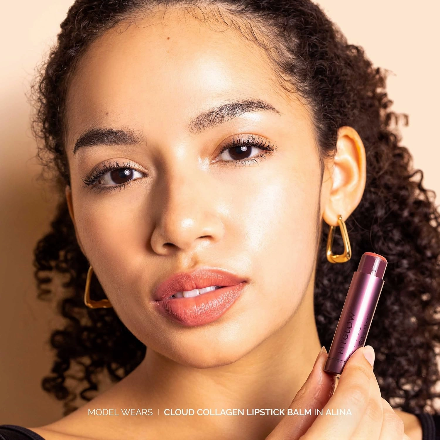 Fitglow Beauty - Cloud Collagen Lipstick Matte Balm | Vegan, Woman-Owned Clean Beauty (Alina, 0.14 oz | 4 g)
