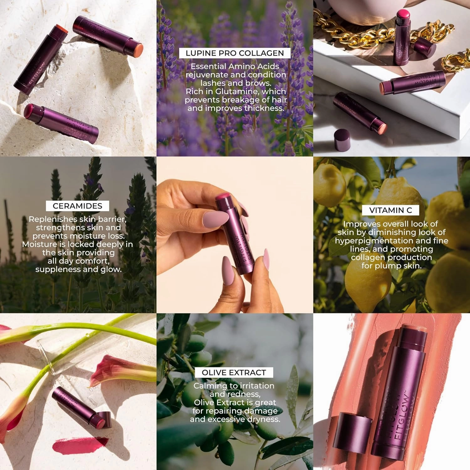Fitglow Beauty - Cloud Collagen Lipstick Matte Balm | Vegan, Woman-Owned Clean Beauty (Alina, 0.14 oz | 4 g)