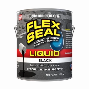 Flex Seal Liquid, Liquid Rubber Coating Sealant, Waterproof, Flexible, Breathable, and UV Resistant, Roof Repair, Basements, RV, Campers, Trailers, Marine, EPDM, Masonry, 1 Gallon, Black