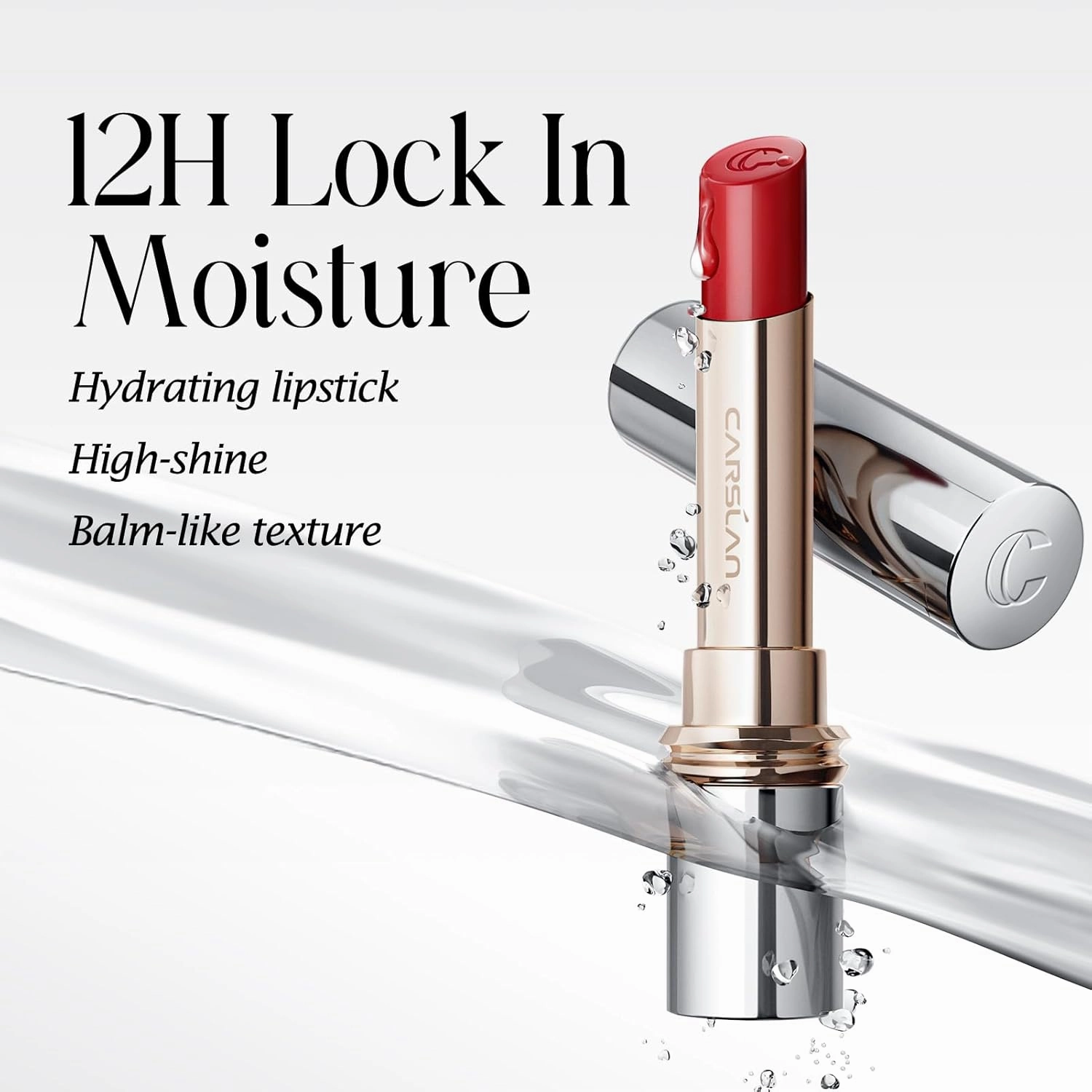 Flood Kissed Lipstick, Hydrating Lip Color Makeup, Natural Lip Gloss Finish with Hyaluronic Acid Formula, Shiny, Smooth, W04