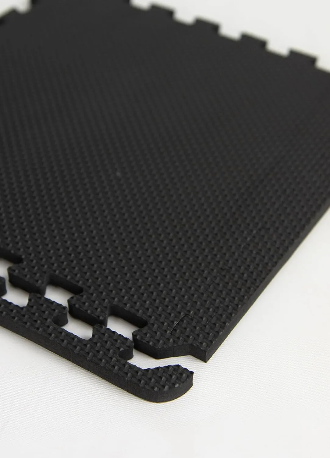 FloorPops Black Puzzle Interlocking Floor Tiles FPF 6361