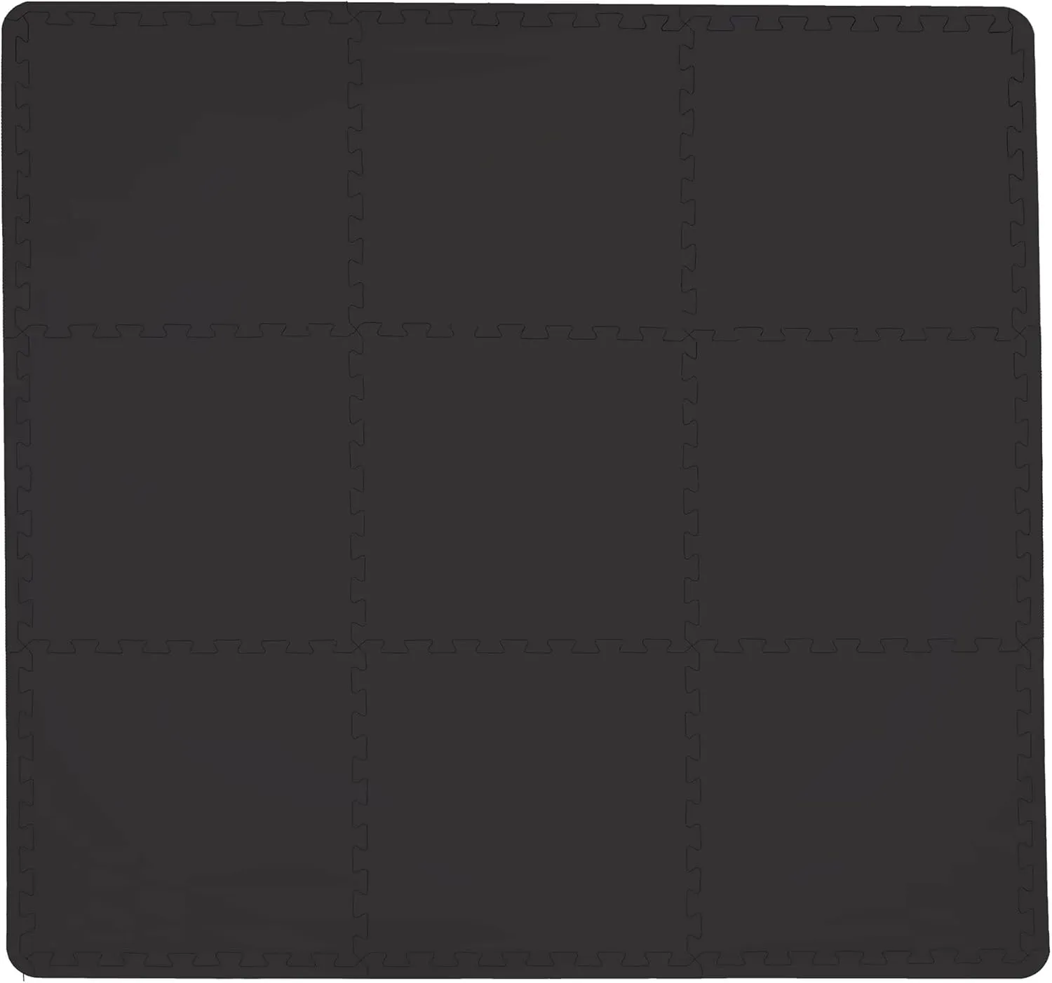 FloorPops Black Puzzle Interlocking Floor Tiles FPF 6361