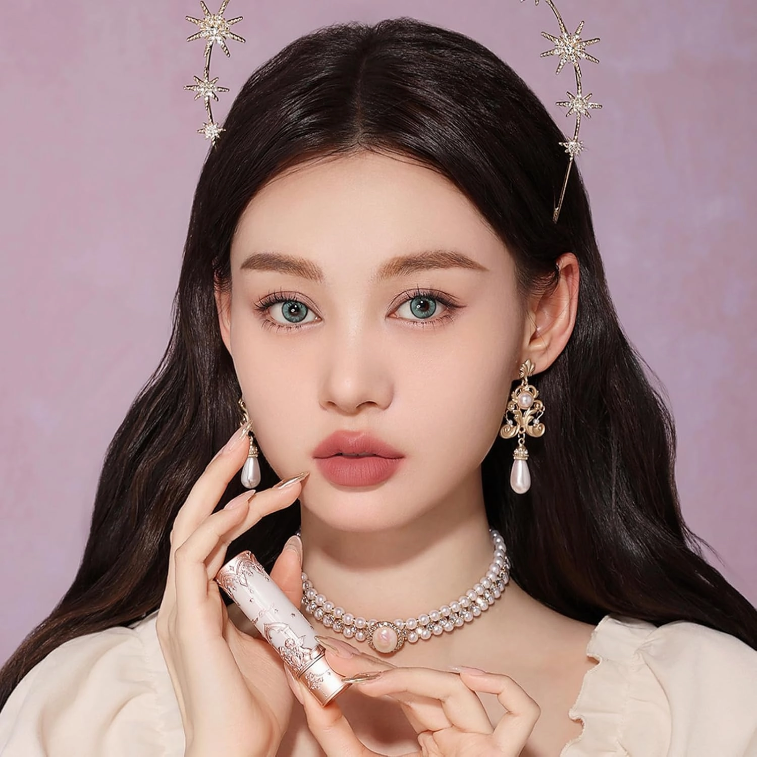 Flower Knows Little Angel Matte Lipstick,Super Soft & Ultra Silky Lip Mud Stick,Long Lasting & Moisturizing Vegan Lip Makeup for Girls&Women,Velvety Nude Peachy Finish(C03 Radiant Seraph)