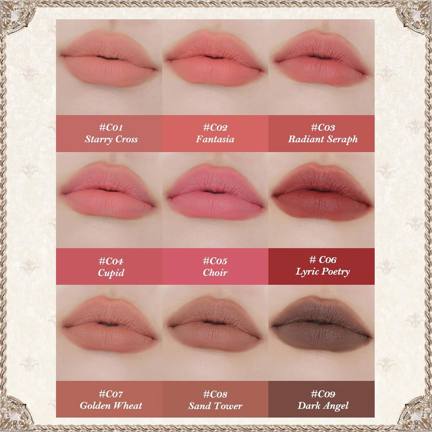 Flower Knows Little Angel Matte Lipstick,Super Soft & Ultra Silky Lip Mud Stick,Long Lasting & Moisturizing Vegan Lip Makeup for Girls&Women,Velvety Nude Peachy Finish(C03 Radiant Seraph)