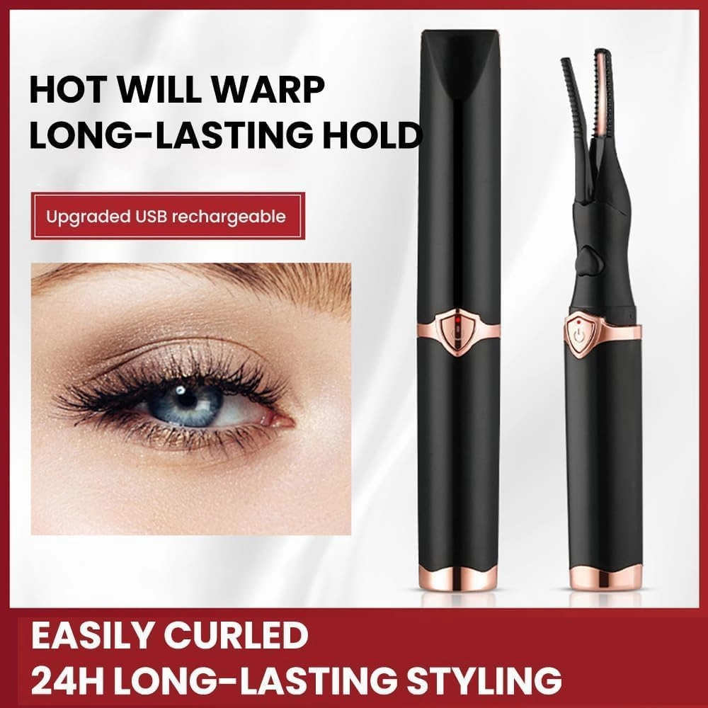 Fluttercurl Eyelash Curler, Flutter Curl Eyelash Curler, Arvilaro EyelashCurler,Heated Lash Curling Tool,Electric EyelashCurler for Instant Glam,Rechargeable Curler for Quick Heating Curling (2*Mix)