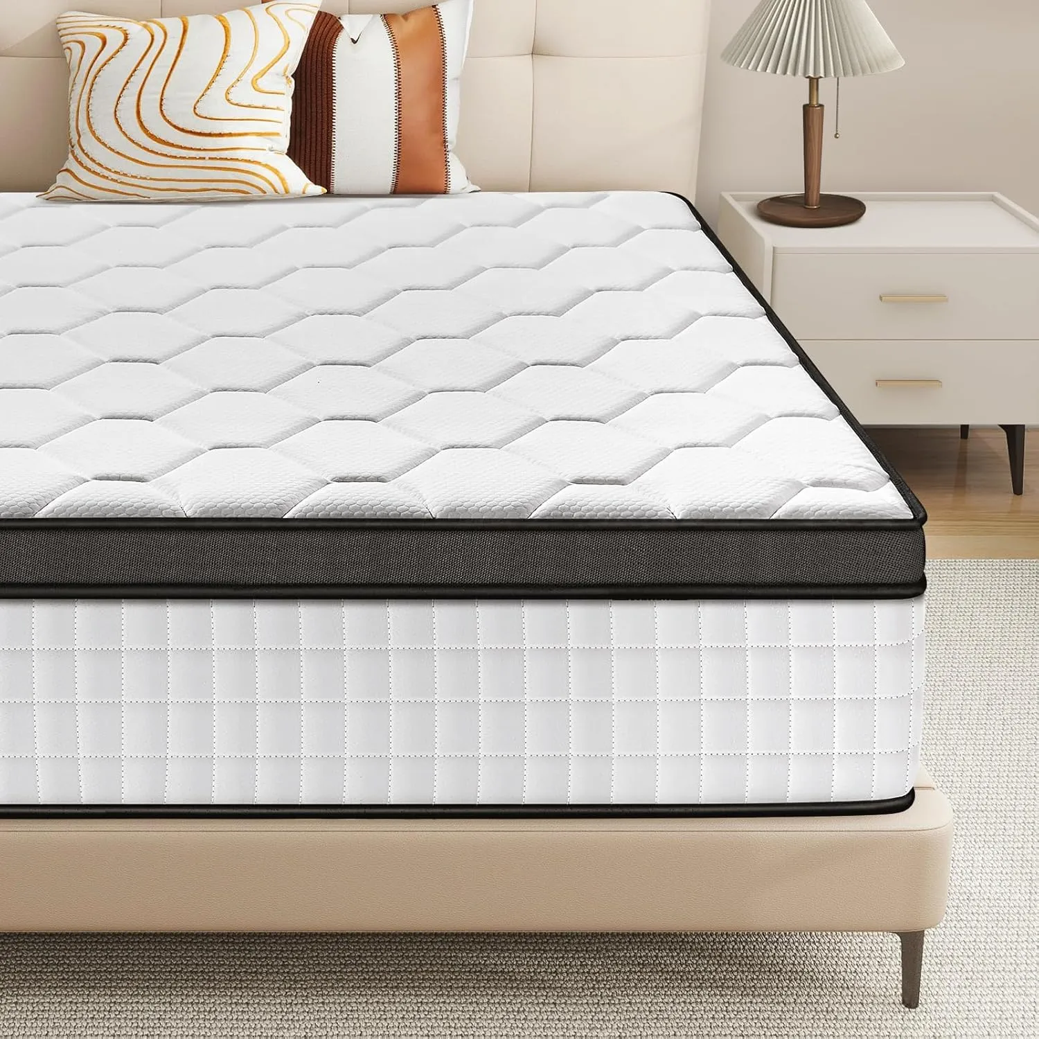 Full Mattress, 10 Inch Ultra Comfort Hybrid Mattresses Full Size, Foam with Independent Pocket Springs Mattress in a Box Pressure Relief & Supportive, Medium Firm